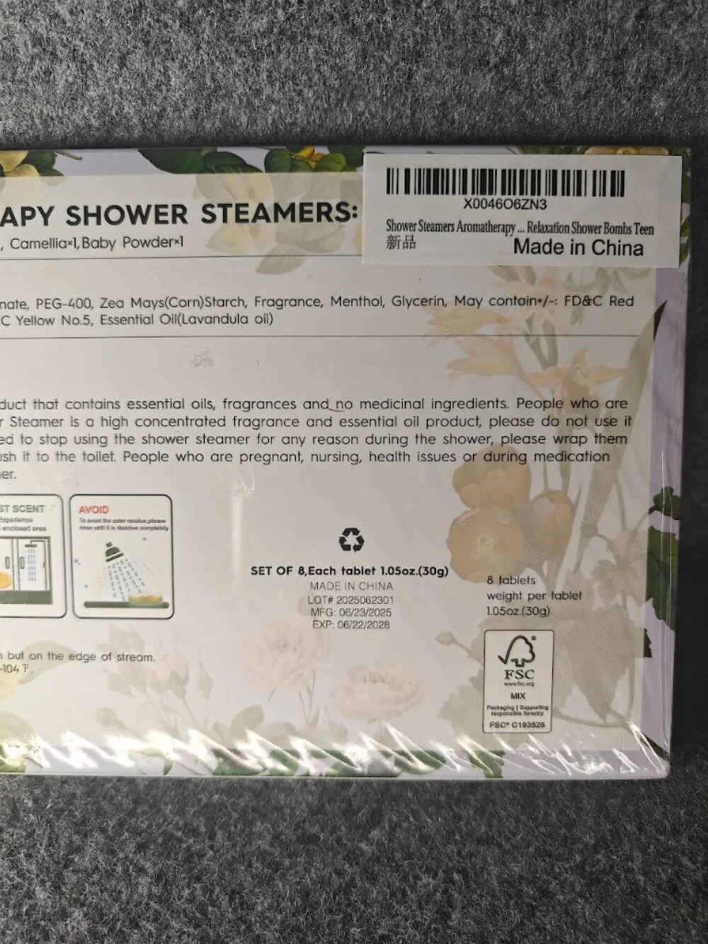 BLRIET Shower Steamers NEW Sealed 8 Pack Aromatherapy Tablets Spa Gift